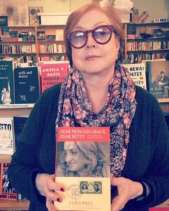 Alida Brill at Bluestockings for the Dear Princess Grace Dear Betty book launch